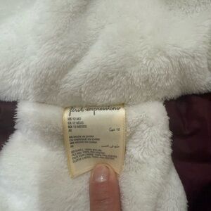 First Impressions Cream Teddy Jacket